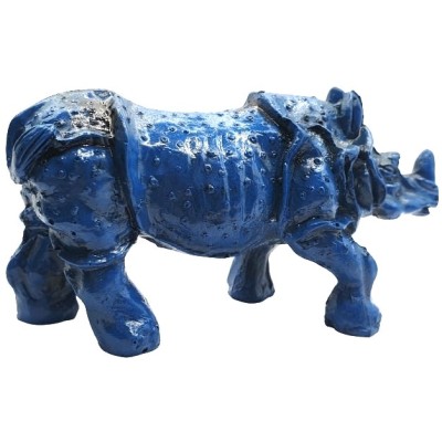 Statue Rhinocéros bleu
