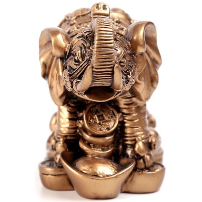 Statue Eléphant aux Lingots bronze
