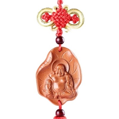 Suspension Bouddha du Bonheur rouge 