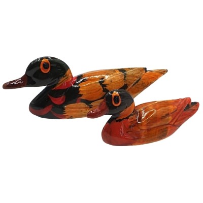 Statues Couple de Canards Mandarins 80mm