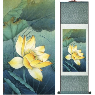 Kakemono Fleur de Lotus jaune