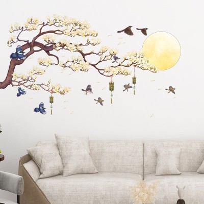 Sticker Fleurs de Prunier au Clair de Lune