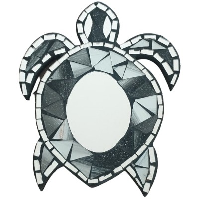 Miroir Mosaïque Tortue noire