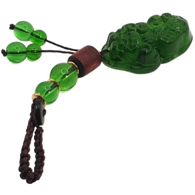 Porte Clés Pi Yao en Cristal vert