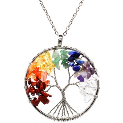 Pendentif Arbre de Vie des 7 Chakras