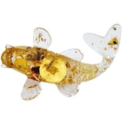 Figurine Poisson Carpe en Citrine