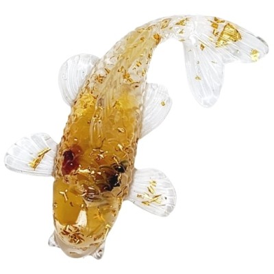 Figurine Poisson Carpe en Citrine