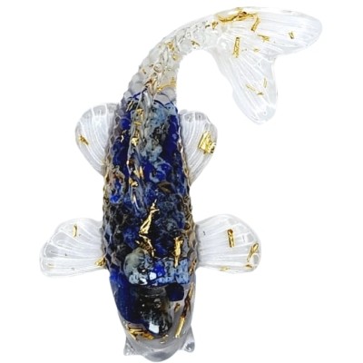 Figurine Poisson Carpe en Lapis Lazuli