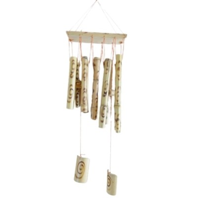 Carillon Bambou beige 10 Branches