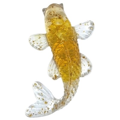 Figurine Poisson Carpe en Citrine