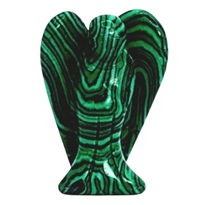 Statue Ange Gardien en Malachite 