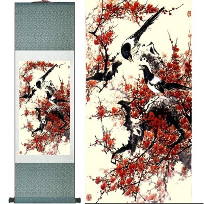 Kakemono Cerisier rouge et Pies