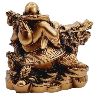 Statue Bouddha sur Tortue Dragon bronze