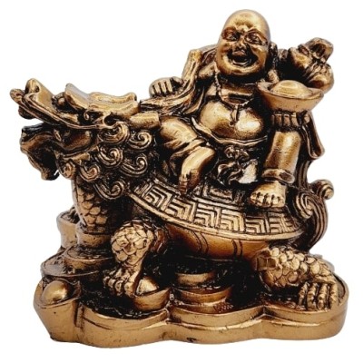 Statue Bouddha sur Tortue Dragon bronze