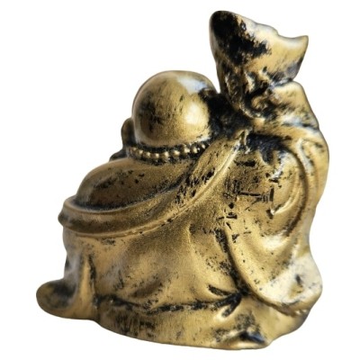 Statue Bouddha au Lingot bronze
