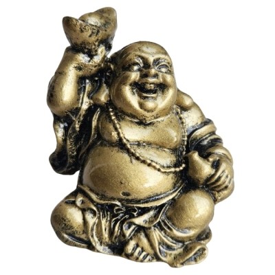 Statue Bouddha au Lingot bronze