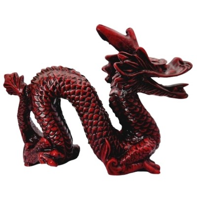 Statue Grand Dragon rouge Protecteur