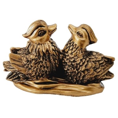 Statue Couple de Canards Mandarins bronze