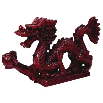Statue Dragon Sacré rouge