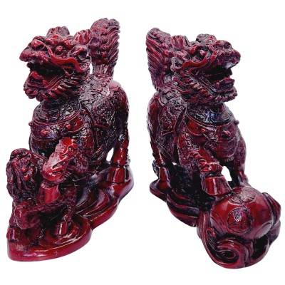 Grandes Statues Chi Lin rouges