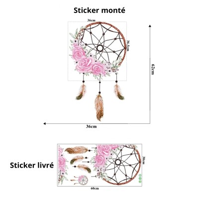 Sticker Attrape Rêves aux Roses