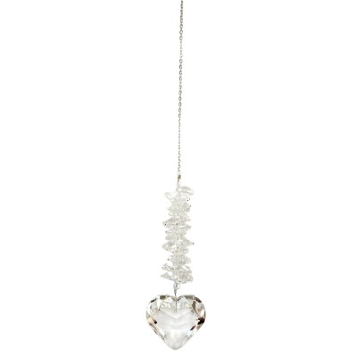 Suspension Cristal à facettes Coeur